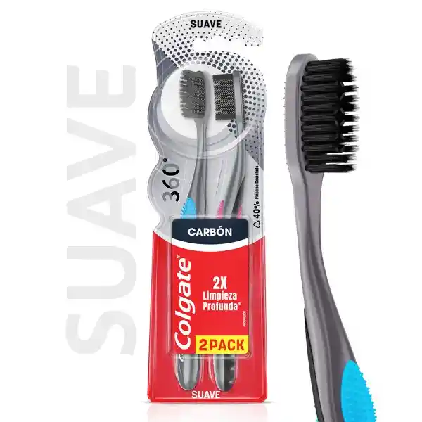 Colgate 360° Cepillo Dental Antibacterial 2 Unidades
