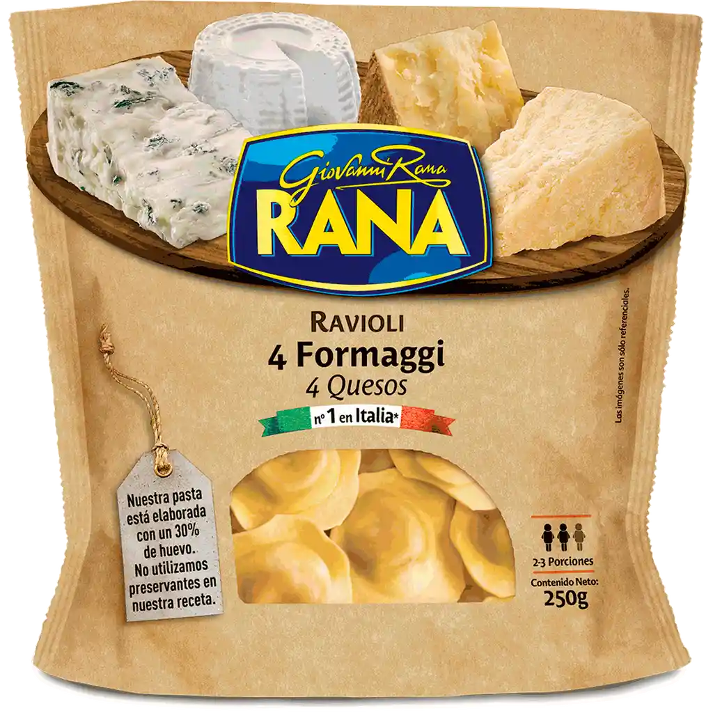 Rana Pastas Ravioles 4 Quesos