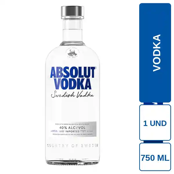 Absolut Vodka 40% Botella 750ml