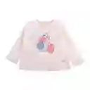 Polera Manga Larga Bebé Niña Color Crudo Talla 18 M Pillin