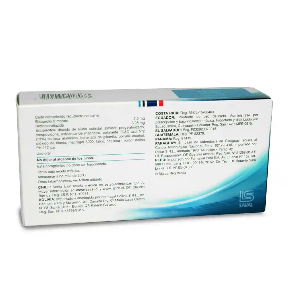 Eurocor D 2,5 mg/6,25 mg Comprimidos Recubiertos