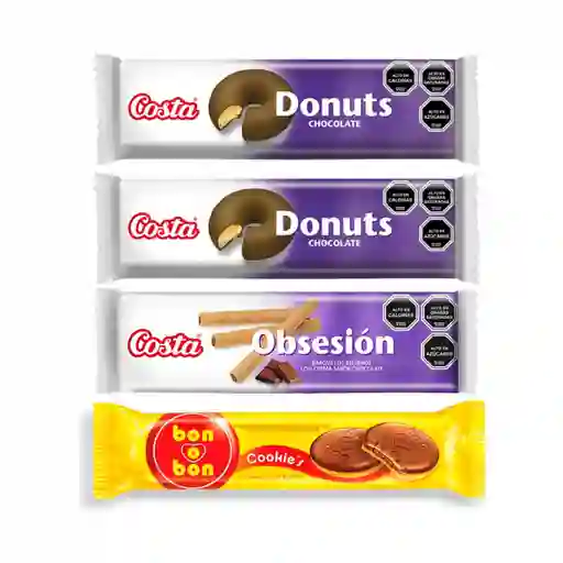 Combo Bon o Bon Galleta Relleno de Chocolate + Costa Barquillo