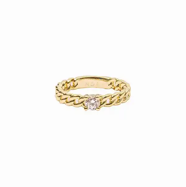 Anillo Diamond Baño de Oro Talla 7 Noa Joyas