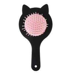Miniso Cepillo Para Cabello en Forma de Gato Negro Con Rosa