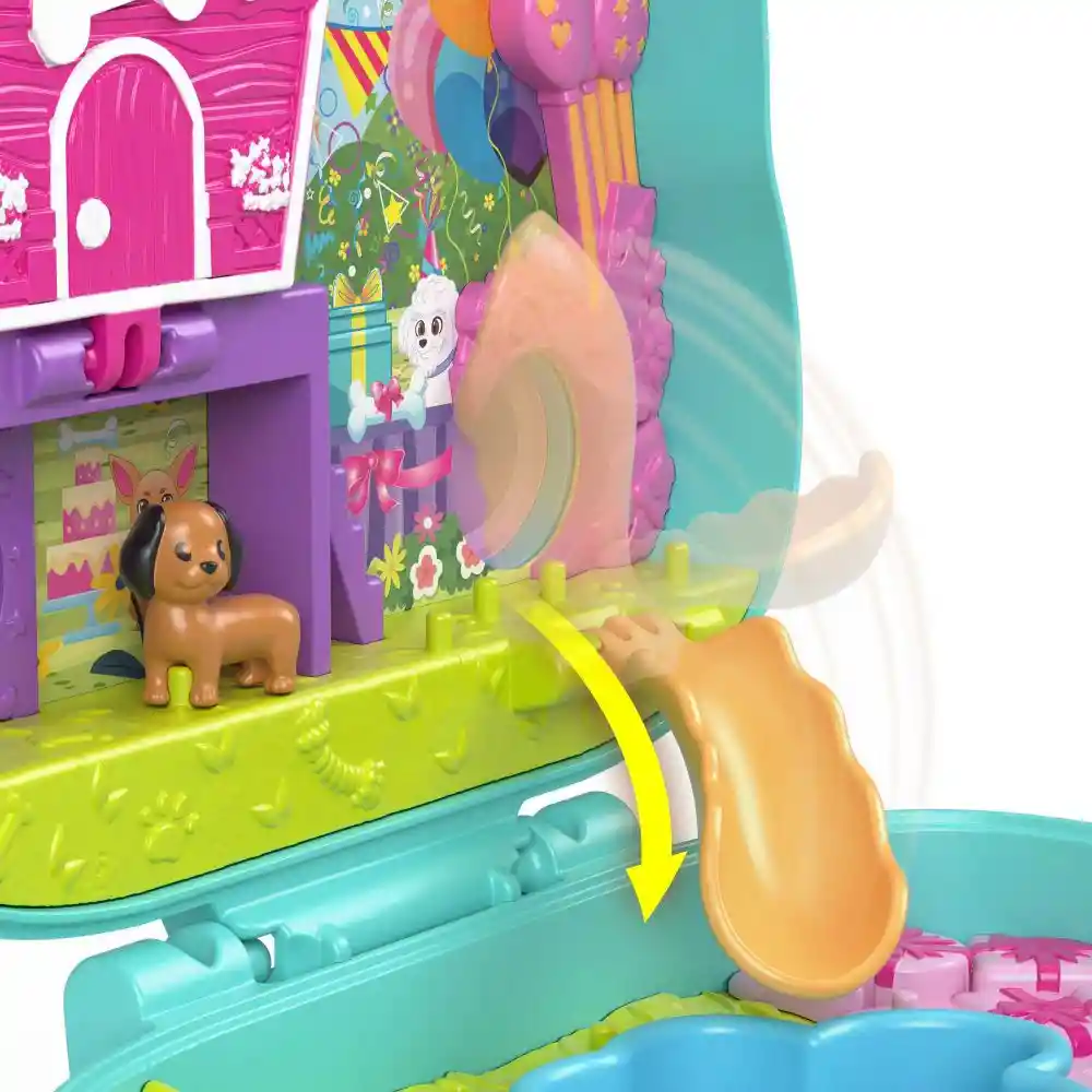 Polly Pocket Juego Compacto Fiesta de Cumpleaños Perrito HKV30