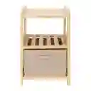 Velador Dos Niveles Con Cajón Textil Casaideas