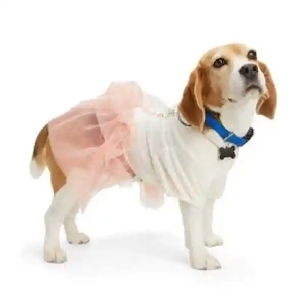 Youly Vestido Con Tul Color Rosa Para Perro Mediano