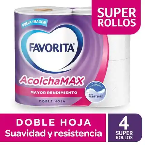 Favorita Papel Higiénico Acolchamax Super Rollo Doble Hoja