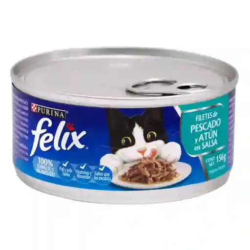 Felix Alimento Para Gato Filetes de Pescado y Atun en Salsa