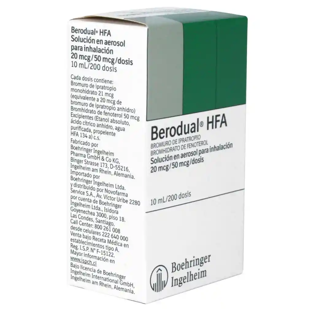 Berodual HFA Solución en Aerosol para Inhalación (20 mcg/50 mcg)