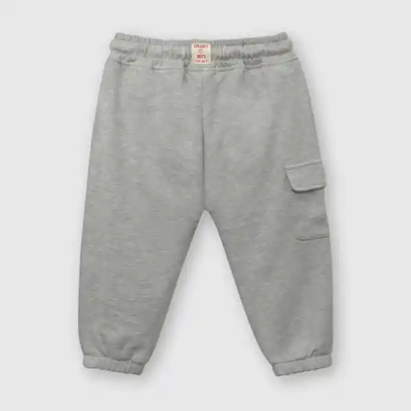 Buzo Elástico de Bebé Niño Gris Melange Talla 9/12M Colloky