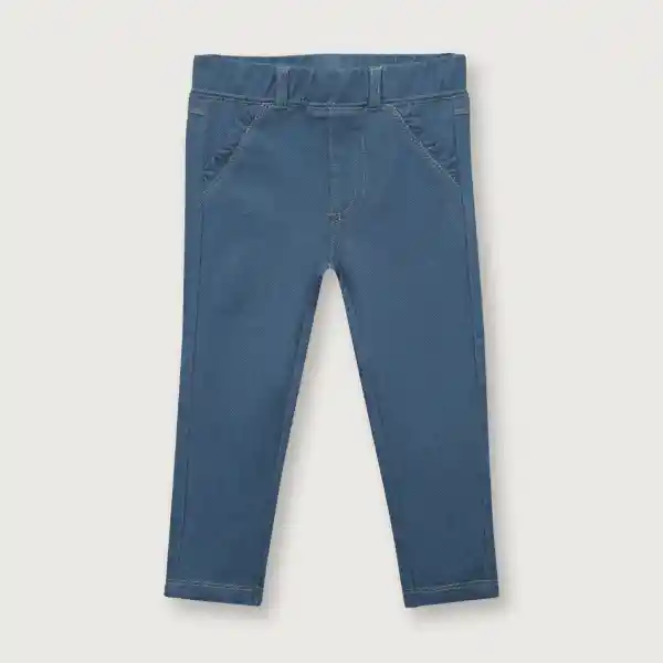 Jegging Con Ruchas en Los Bolsillos Niña Navy Talla 12M