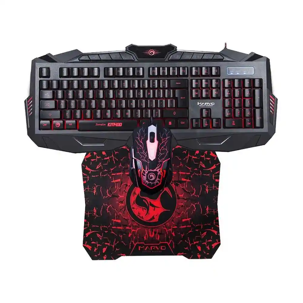 Marvo Scorpion 3en1 Teclado, Mouse Y Mouse Pad Km400+g1