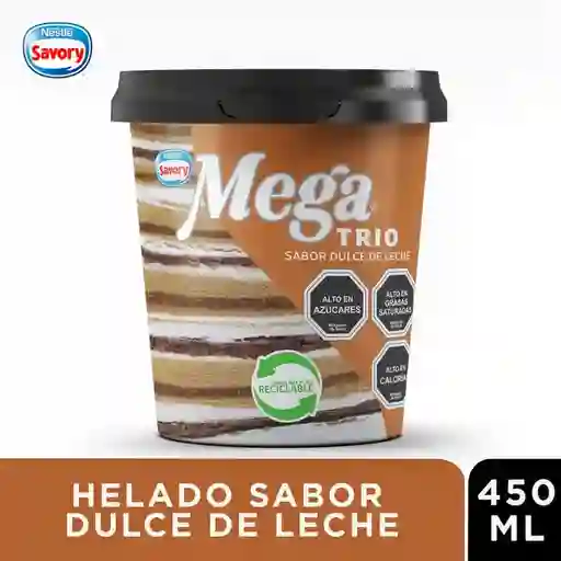 Helado Savory Mega Trio Dulce de leche