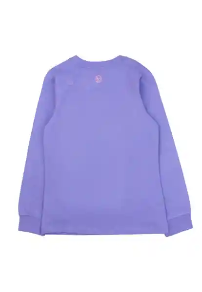 Polera Upf Estampada Ficcustex 556 Niña Lila Talla 8 Años Ficcus