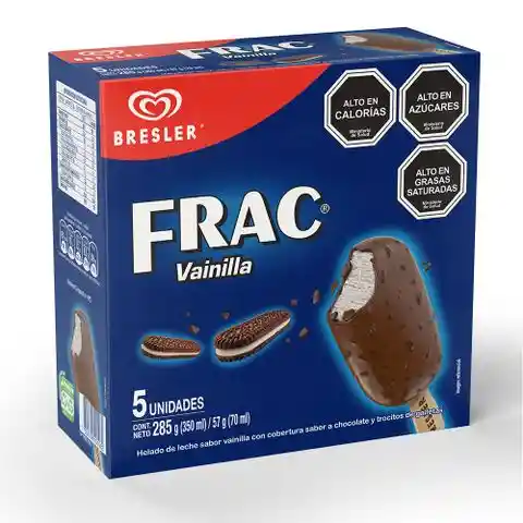 Frac Helado de Leche Sabor Vainilla Cubierto de Chocolate