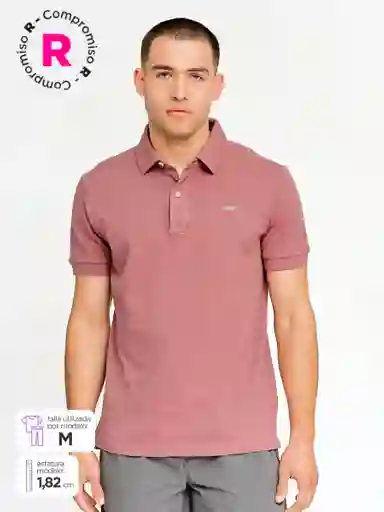 Regatta Polera Manga Corta Piq Burdeo M SS25