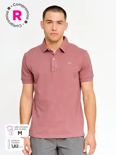 Regatta Polera Manga Corta Piq Burdeo M SS25