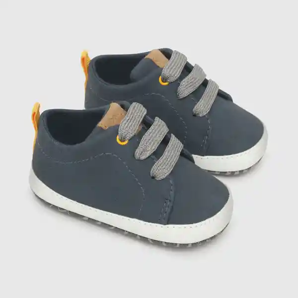 Zapatos Para Niño Clásico Cordones Azul N Talla 17 Colloky