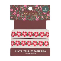 Cinta de Tela Estampada Navideña Casaideas