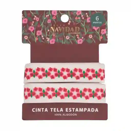 Cinta de Tela Estampada Navideña Casaideas
