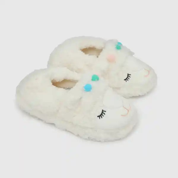 Pantuflas Para Niña Blanca Talla 35 Colloky