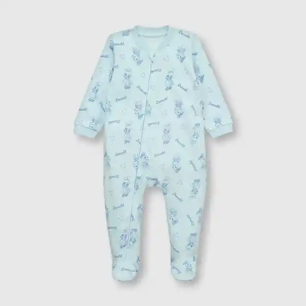 Pijama Algodón Donald de Bebé Niño Celeste Talla 9/12M Colloky