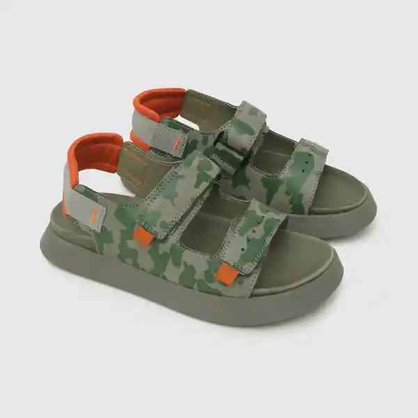 Sandalias Doble Ajuste Camuflada Niño Verde Musgo T. 37 Colloky