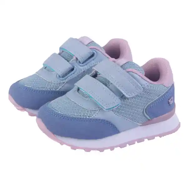 Zapatillas Urbana Bebé Niña Celeste Talla 23 Pillin