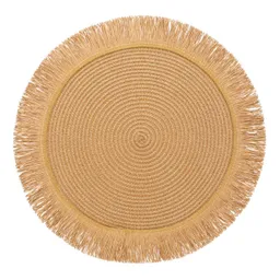 Individual Redondo de Papel Con Flecos Diámetro 38 cm Casaideas