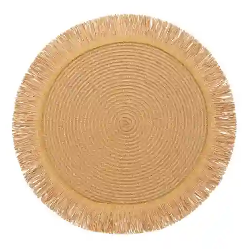 Individual Redondo de Papel Con Flecos Diámetro 38 cm Casaideas