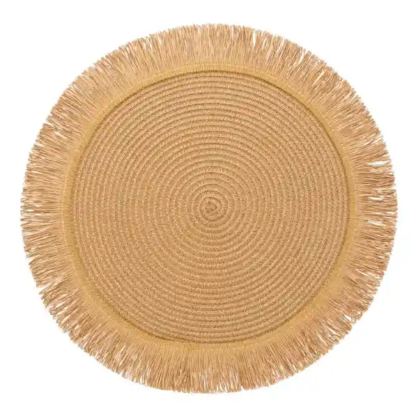 Individual Redondo de Papel Con Flecos Diámetro 38 cm Casaideas