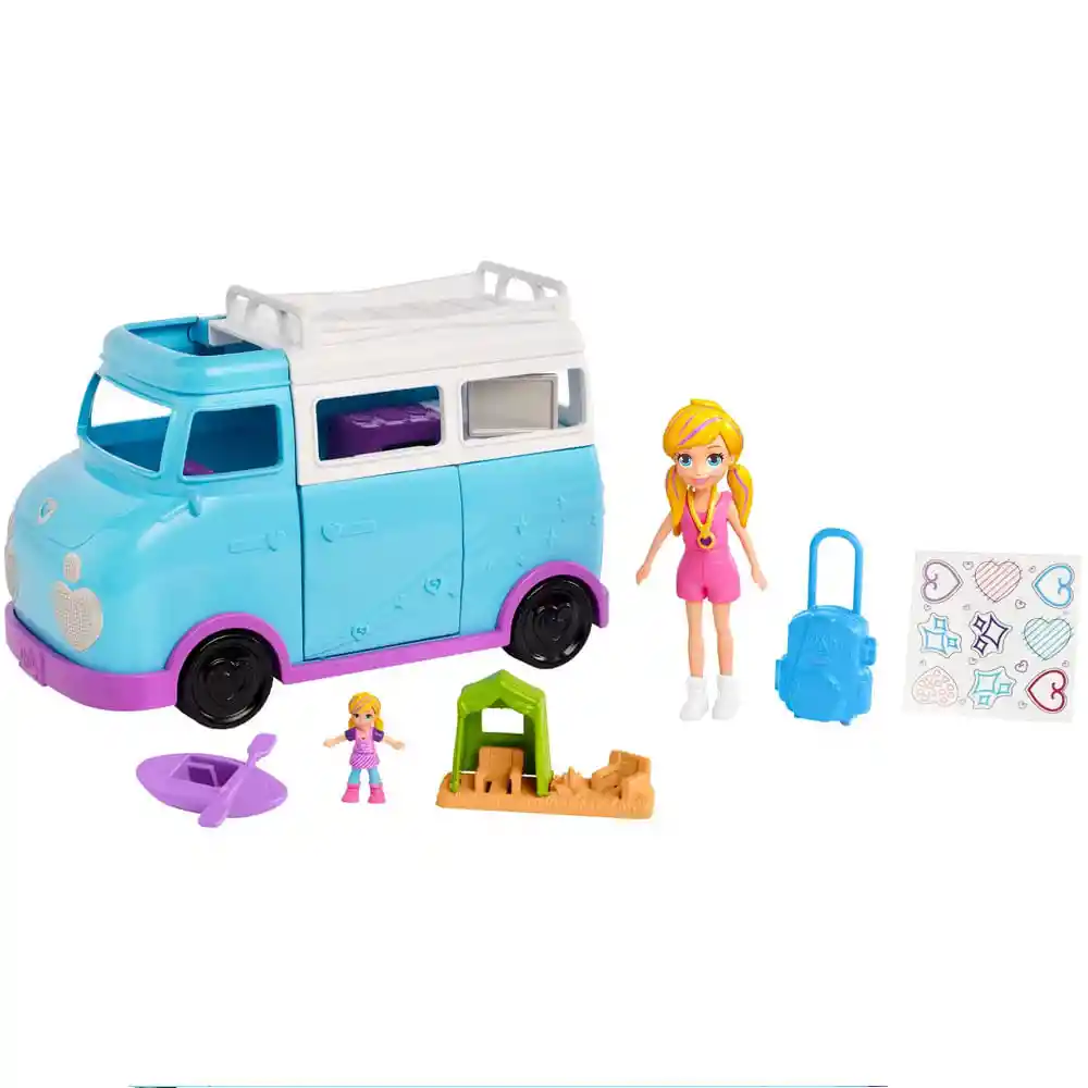 Polly Pocket Juguete Furgoneta de Campamento