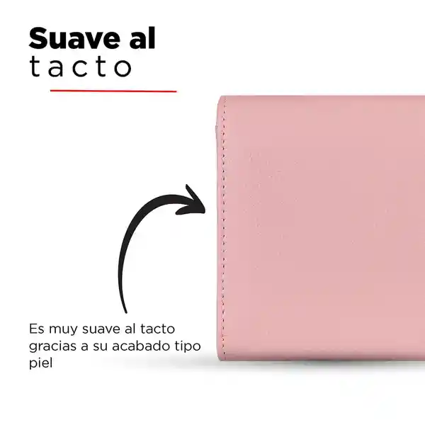 Billetera Larga Con Hebilla de Metal Rosa Miniso