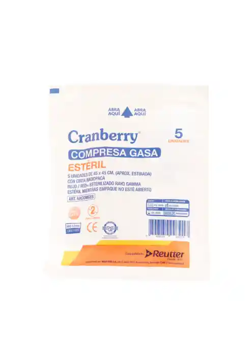 Cranberry Compresa Gasa Estéril