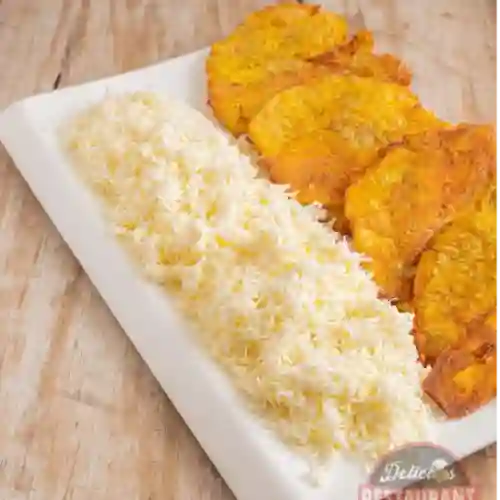 Porcion de Patacon con Queso