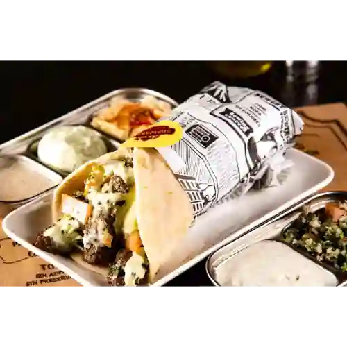 2X1 shawarma mixto de ave/falafel