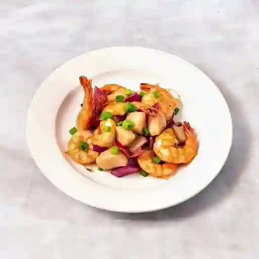 Diente De Dragon Con Camarones