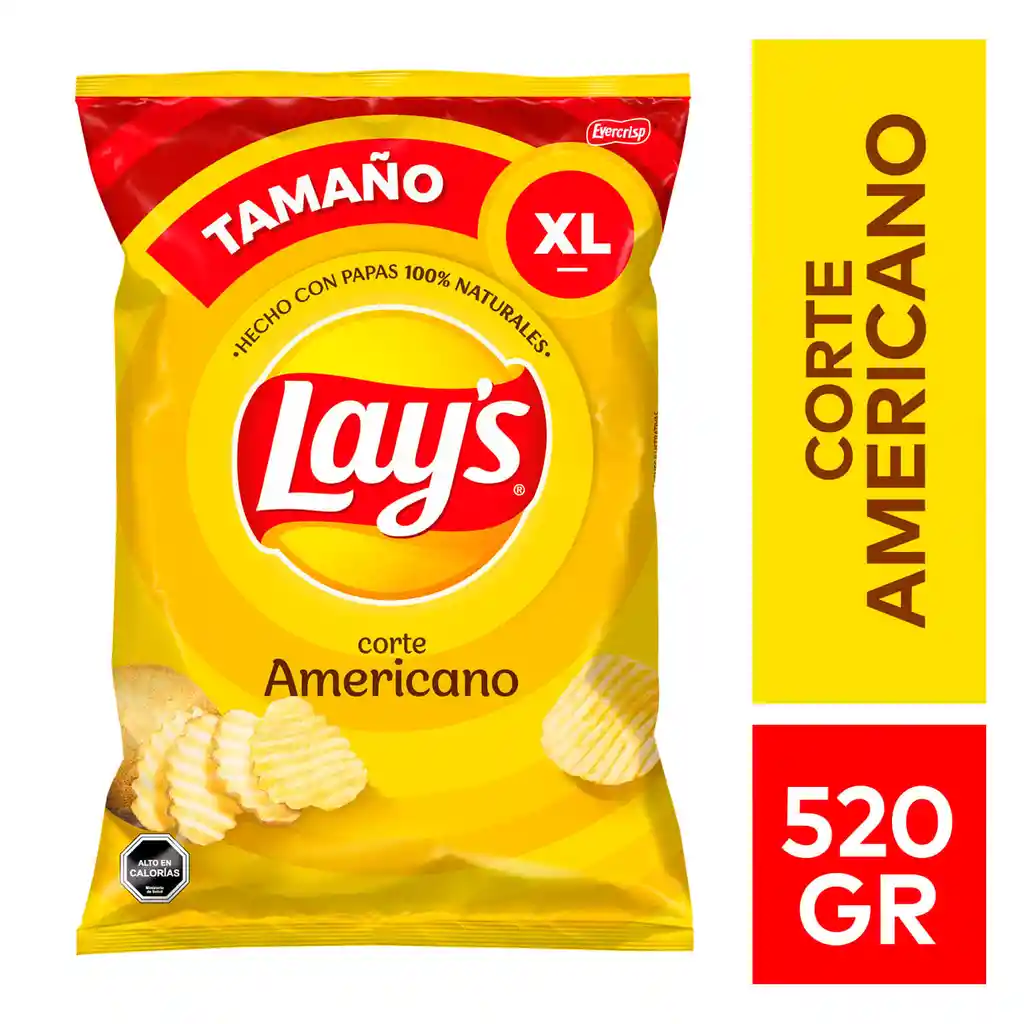 Lays Papas Fritas Corte Americano Tamaño XL