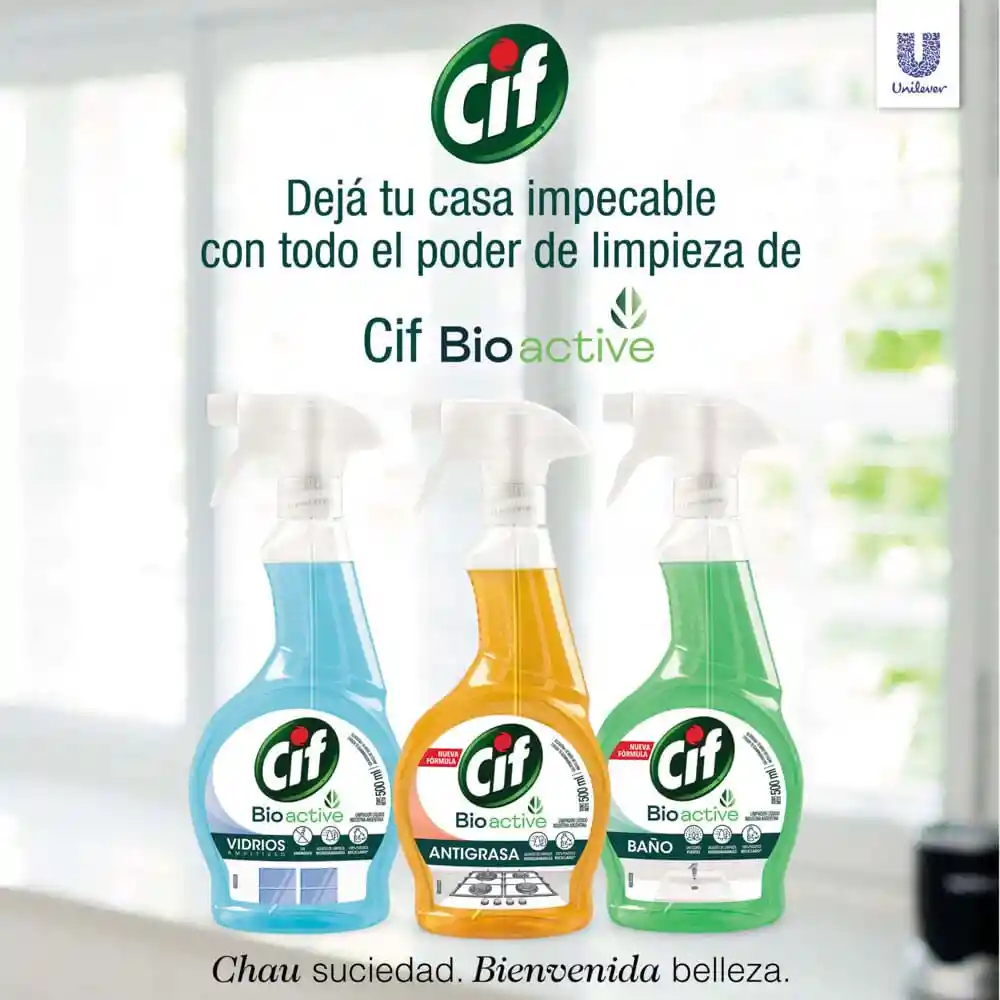 Cif Limpia Vidrios y Multiuso Bio Active