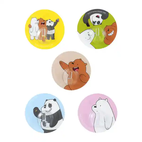 Gancho Adhesivo Transparentes We Bare Bears Miniso