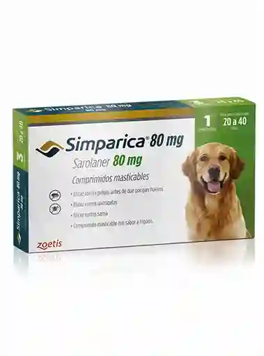 Simparica Antiparasitario dv (80 mg) (20-40 Kg)
