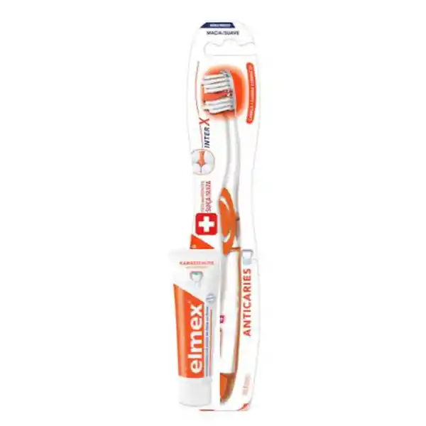 Elmex Cepillo Antibacterial Con Crema Dental