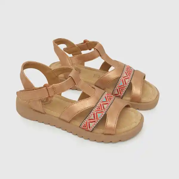 Sandalias Étnica de Niña Camel Talla 31 Colloky