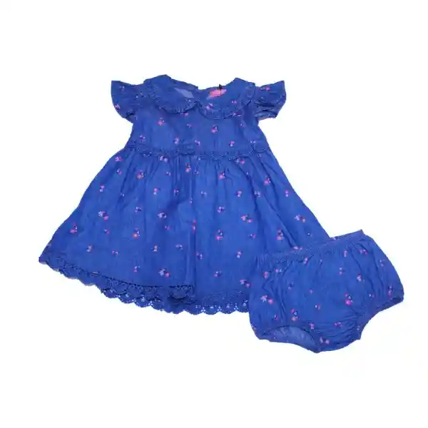 Vestido Bebe Niña Azul Pillin 4 a