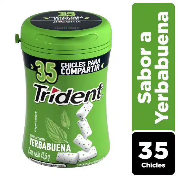 Trident Goma de Mascar Sabor Yerbabuena