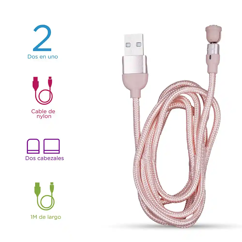 Miniso Cable de Carga 2 en 1 Magnético