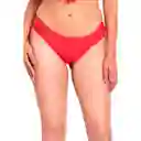 Bikini Calzón Con Drapeado Rojo Talla XL Samia