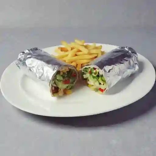 Profood wrap y papas fritas