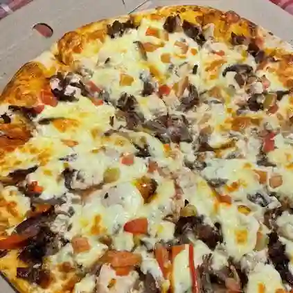 Pizza Individual Mixta Mechada Pollo